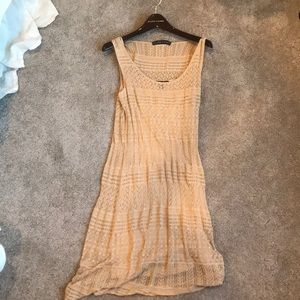 Ralph Lauren Black Label Tan Dress And Cardigan